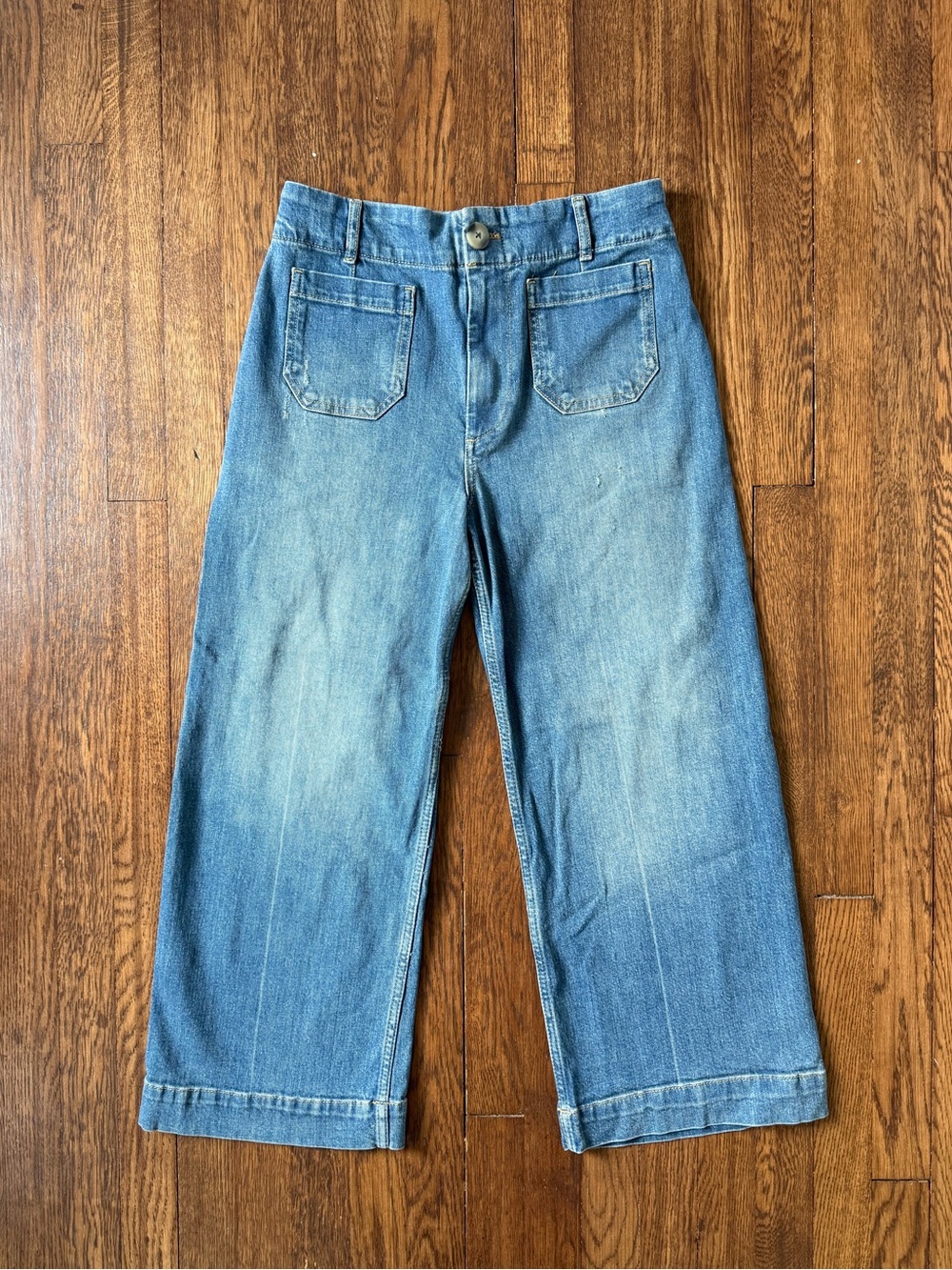 Pilcro Wide-Leg Crop Jeans